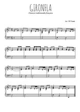 Téléchargez l'arrangement pour piano de la partition de chanson-francaise-gironfla-complainte-au-duc-de-savoye en PDF